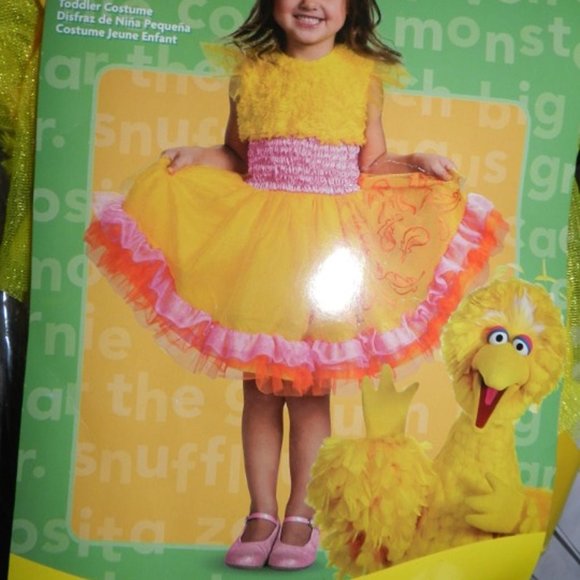 SESAME STREET "BIG BIRD" FRILLY  ADORED GIRLS SIZE 2T COMPLETE COSTUME SET NWT! - Picture 6 of 12